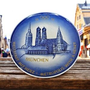 1972 Munich Olympics Collector Plate Frauenkirche St. Peter Goebel West Germany